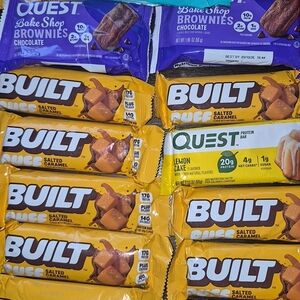 Bundle of Built Salted Caramel and Quest Protein Bars
